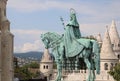 Budapest, B, Hungary - August 18, 2023:horse riding statue of stephen i first king of Hungary Royalty Free Stock Photo