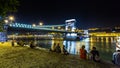Budapest Bridge at night