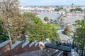 Budapest Castle Hill Funicular Railway and Chain Bridge Royalty Free Stock Photo