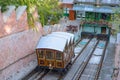 Budapest Castle Hill Funicular, a railway connecting the bank of Danube and Buda Castle District in Budapest, Hungary Royalty Free Stock Photo