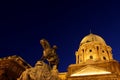 Budapest castle at night Royalty Free Stock Photo