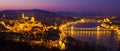 Budapest castle at night, Hungary, Europe Royalty Free Stock Photo