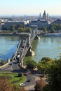 Budapest chain bridge Royalty Free Stock Photo