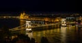 The Budapest Chain Bridge At Night