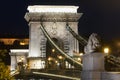 Budapest Chain Bridge night view Royalty Free Stock Photo