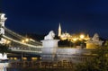 Budapest Chain Bridge night view Royalty Free Stock Photo