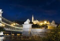 Budapest Chain Bridge night view Royalty Free Stock Photo