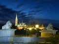 Budapest Chain Bridge night view Royalty Free Stock Photo