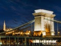 Budapest Chain Bridge night view Royalty Free Stock Photo