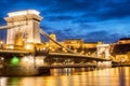 Budapest chain bridge Royalty Free Stock Photo