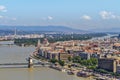 Budapest city center and Danube river Royalty Free Stock Photo