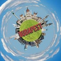 Budapest tiny planet Royalty Free Stock Photo