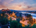 Budapest City night panorama view. Long exposure Royalty Free Stock Photo