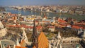 Budapest city panorama with Danube view, Hungary Royalty Free Stock Photo