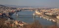 Budapest city panorama with Danube view, Hungary Royalty Free Stock Photo