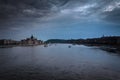 Budapest city skyline with the Hungarian Parliament and Danube River at sunset, Budapest, Hungary Royalty Free Stock Photo