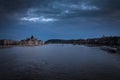 Budapest city skyline with the Hungarian Parliament and Danube River at sunset, Budapest, Hungary Royalty Free Stock Photo