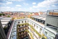 Budapest cityscape with Aria hotel atrium