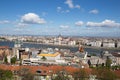 Budapest cityscape with Hungarian Parliament Building at Danube, Royalty Free Stock Photo