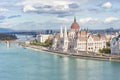 Budapest cityscape with Hungarian parliament building and Danube river, Hungary Royalty Free Stock Photo
