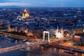 Budapest cityscape at twilight in summer Royalty Free Stock Photo