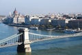 SzÃ©chenyi Chain Bridge, with the Capitol as the background, in Budapest, Hungary