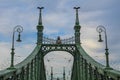 The Budapest Freedom bridge on the Danube river, upper part of construction Royalty Free Stock Photo