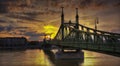 Budapest Freedom Bridge Royalty Free Stock Photo
