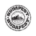 Budapest grunge rubber stamp