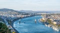 Budapest high resolution top-down panorama Royalty Free Stock Photo