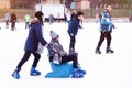 04.01.2022.Budapest.Hobbies and Leisure.Winter sports.Family winter sport.Holiday and seasonal concept.Activity,Adult,Child,