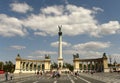 Budapest, Hungari - August 29, 2017: Millennium Monument at Hero
