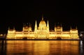 Budapest Hungarian Parliament Night Royalty Free Stock Photo