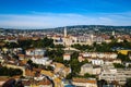 Budapest, Hungary - Aerial view of Matthias Church Matyas templom and the famous Fisherman`s Bastion Royalty Free Stock Photo