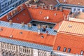 Couple dating on roof of a tall building