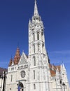 BUDAPEST, HUNGARY - April 16, 2019: Matthias Church at the heart of Buda`s Castle District, Budapest Hungary