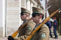 Budapest, Hungary - April 5, 2018: Members of the Hungarian Honor Guard