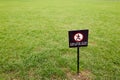 Budapest, Hungary - 17 April 2018: the sign on the lawns does not go.