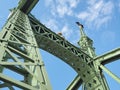 Budapest, Hungary. Architectural details of the Liberty Bridge or Freedom Bridge