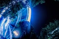 Budapest eye. Ferris Wheel in Budapest Square At Night Royalty Free Stock Photo