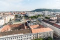 High angle view of the cityscape of Budapest