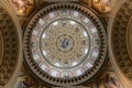 Low angle view of dome of St Stephen Basilica in Budapest Royalty Free Stock Photo