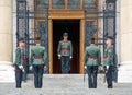 Guard of honor guard change guard at the Parliament of Hungary