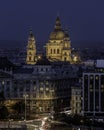 Budapest, Hungary - Beautiful illuminated St.Stephen`s Basilica