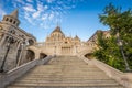 Budapest, Hungary - The beautiful stairs of the Fisherman bastion with the Matthias Church