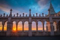 Budapest, Hungary - Beautiful sunrise at the Fisherman`s Bastion Royalty Free Stock Photo