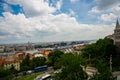 Budapest, Hungary: Beautiful top view of the city and the Danube river. Panorama of the old town from the hill Royalty Free Stock Photo