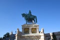 Landmark statue of Stephen I, King Saint Stephen of Hungary in Budapest Royalty Free Stock Photo