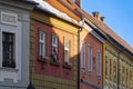 Budapest, Hungary Buda Castle Districts with colorful traditional buildings on a sunny winter day Royalty Free Stock Photo