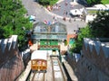 Budavari Siklo funicular, people, tourists in Budapest Royalty Free Stock Photo